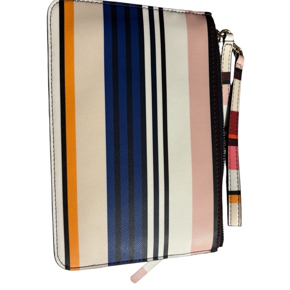 Kate Spade Red and Pink Striped Wristlet NWOT